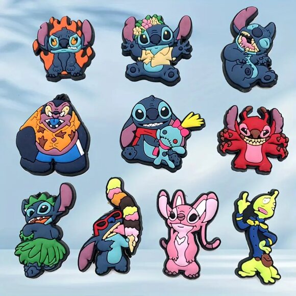 10 Pc Stitch PVC Shoe/Croc Charms - Picture 2 of 5